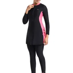 Speedo Black Plain Two Piece Swimwear image 3