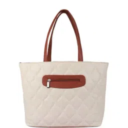 MINI WESST Beige Quilted Handbag image 3
