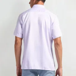 Arrow Purple Regular Fit Texture Shirt image 2