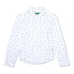 United Colors of Benetton Kids White Printed Shirt-picture-42