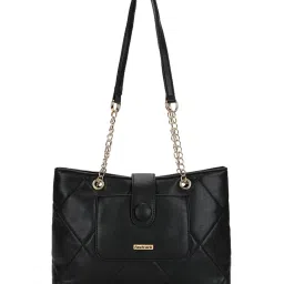 Fastrack MTO MTS Black Quilted Medium Shoulder Handbag image 2