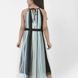 Eavan Kids Black & Blue Solid Maxi Dress image 2