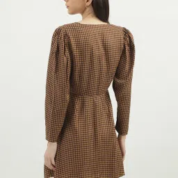 United Colors of Benetton Brown Printed A Line Dress image 2