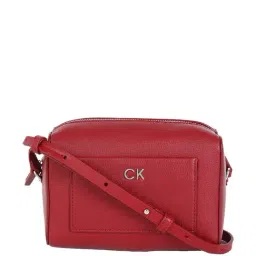 CALVIN KLEIN Europe Red Solid Sling Handbag-image-2