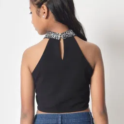 studiorasa Kids Black Embellished Top image 2