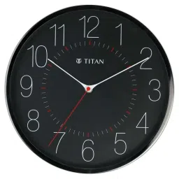 Titan W0007MA01 Black Metal Wall Clock image 2