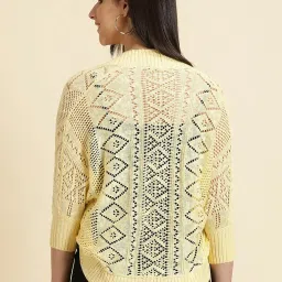 showoffff SHOWOFF Yellow Self Design Shrug image 2