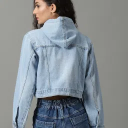 showoffff SHOWOFF Blue Regular Fit Denim Jacket image 2