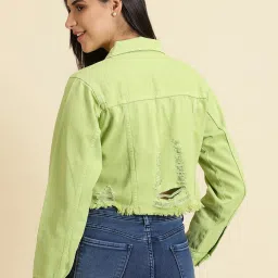 showoffff SHOWOFF Lime Green Regular Fit Jacket image 2