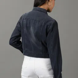 showoffff SHOWOFF Blue Regular Fit Denim Jacket image 2