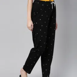 Kryptic Black & Green Printed Pure Cotton Elasticated Waist Band Regular Fit Pyjamas - Pack of 2 image 2