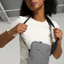 Puma Grey Heather Solid Medium Cross Body Bag image 2