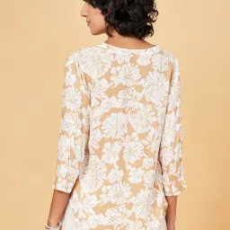 Honey by Pantaloons Beige Printed Top image 2