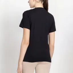 ADIDAS Black Cotton Printed Sports T-Shirt image 2