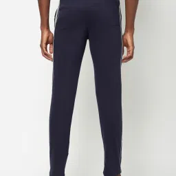 Sporto Dark Navy Regular Fit Striped Trackpants image 2