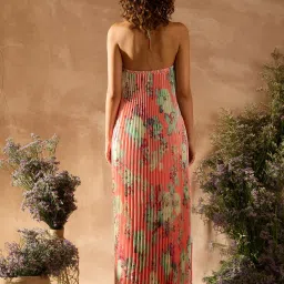 KASSUALLY Peach Floral Print Maxi Dress image 2