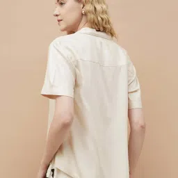 Fame Forever By Lifestyle Off White Regular Fit Top image 2