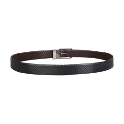 Bata Black & Brown Textured Leather Reversible Casual Belt for Men image 2