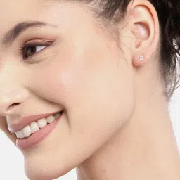 Zavya Evergreen White and Moment 92.5 Sterling Silver Stud & Hoop - Set of 2 image 2