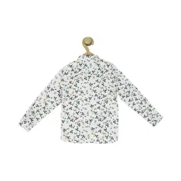 Allen Solly Junior White Floral Print Full Sleeves Shirt image 2