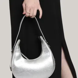 MINI WESST Silver Hobo Handbag-picture-34