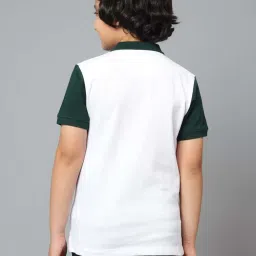 Cantabil Kids White & Black Printed Polo T-Shirt image 2