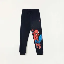 Fame Forever by Lifestyle Kids Navy & Red Cotton Printed Trackpants-picture-28