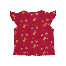 Allen Solly Junior Red & Royal Blue Printed T-Shirt (Pack Of 2) image 2