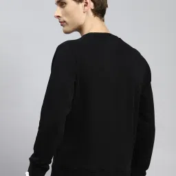 Monte Carlo Black Cotton Regular Fit Printed Sweatshirt image 2