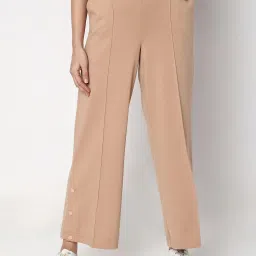 Vero Moda Beige Regular Fit High Rise Pants image 2