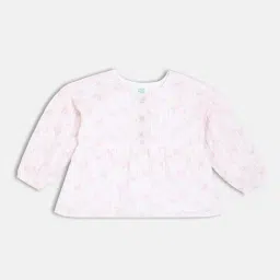 Miniklub Girls Pink Regular Fit Embroidered Top-image-48
