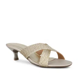 Inc.5 Women's Gold Cross Strap Sandals image 2