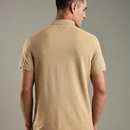 Tommy Hilfiger Classic Khaki Regular Fit Cotton Polo T-Shirt image 2