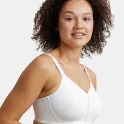 Jockey ES27 Women's Wirefree Non Padded Super Combed Cotton Full Coverage Minimizer Bra image 2