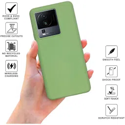 Sprig Liquid Silicone Back Cover for IQOO Neo 7 Pro 5G (Green) image 2