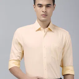 Arrow Manhattan Slim Fit Checked Pure Cotton Formal Shirt-image-77