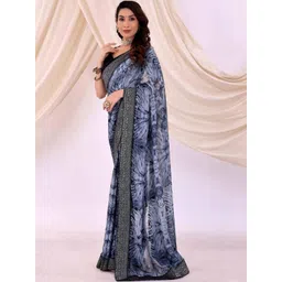 Moda Rapido Zari Pure Georgette Saree image 5