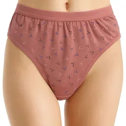 FiveFlag Pack Of 3 Printed Pure Combed Cotton Mid-Rise Hipster Briefs image 2