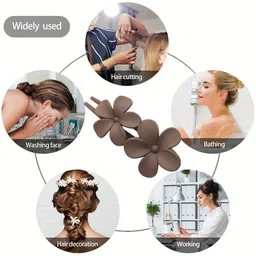 CHRONEX Set Of 8 Women Alligator Hair Clip -Assorted image 5