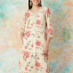 Melange by Lifestyle Pink Printed Kurta-image-91