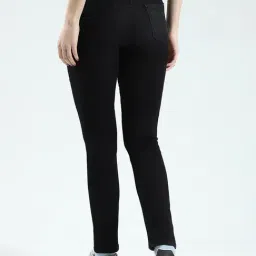 Monte Carlo Black Cotton Blend Solid Jeans image 2