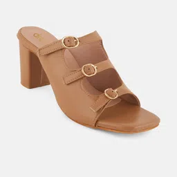 DressBerry Party High-Top Block Sandals with Buckles image 5