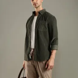 Tommy Hilfiger Green Cotton Regular Fit Shirt image 5