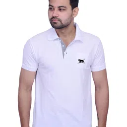 LA MILANO Men Polo Collar Applique Slim Fit T-shirt image 1