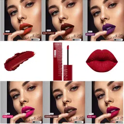 krayons Velvet Kiss Set Of 6 Liquid Lipstick - 3.5 ml Each Shade 01-02-03-10-11-12 image 4