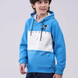 Monte Carlo Boys Blue Printed Hooded Sweatshirt image 4