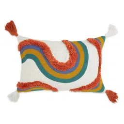 Haus & Kinder Woven Multicolor Cotton Decorative Cushion Cover-picture-30