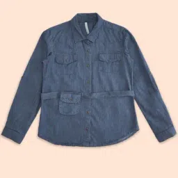 Pantaloons Junior Blue Cotton Regular Fit Full Sleeves Shirt-image-13