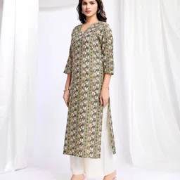 MOJILAA Women Geometric Printed Indie Prints Kurta image 4