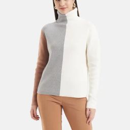Kazo White & Grey Color-Block Pullover-picture-23